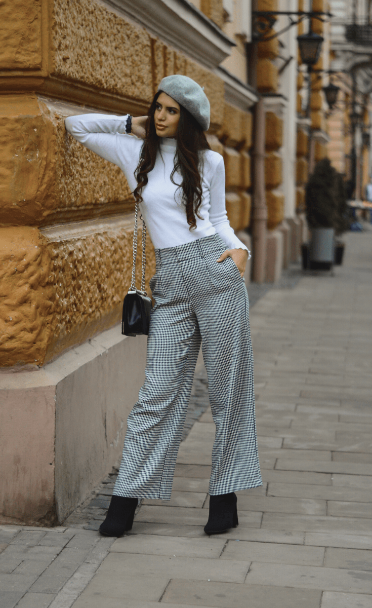 Camel wide-leg pants | HOWTOWEAR Fashion
